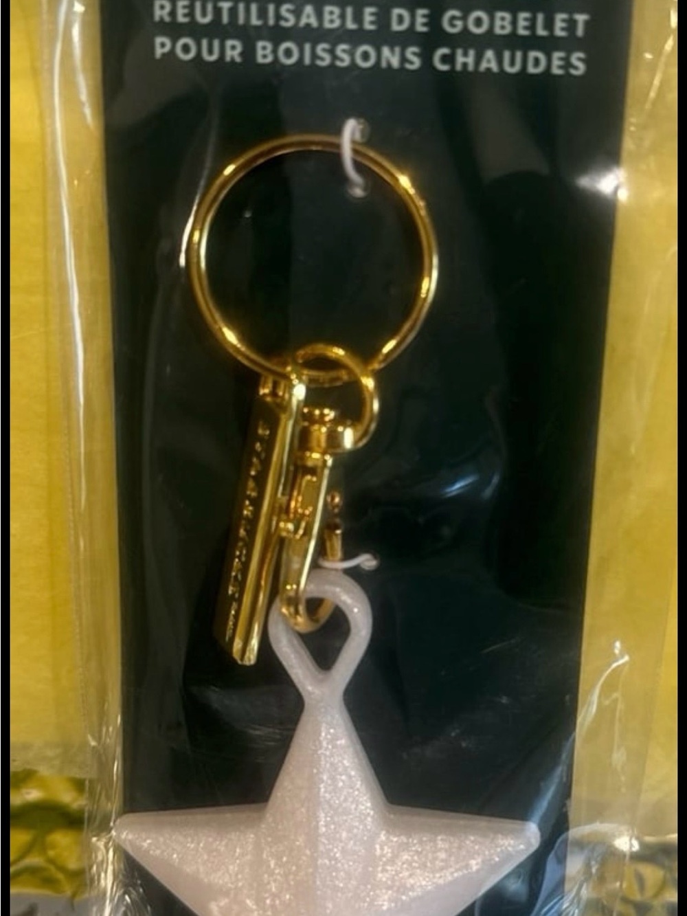 Starbucks Star Reusable Hot Cup Lid Stopper, Keychain/Bag Charm